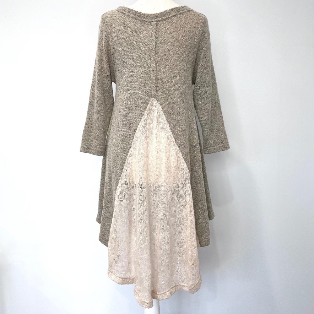 Avatar Tan Lace Back Knit Top